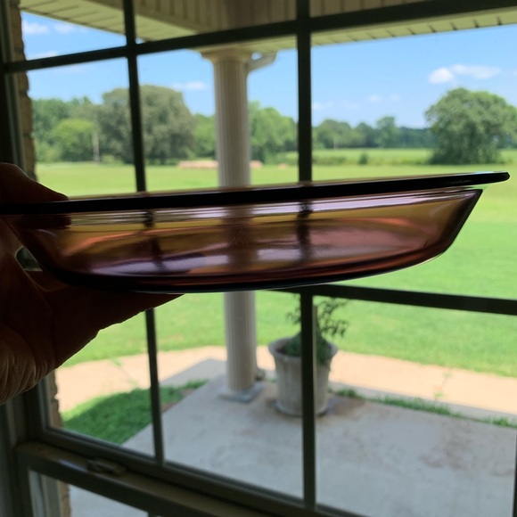 PYREX pie pan cranberry vintage - Picture 5 of 8